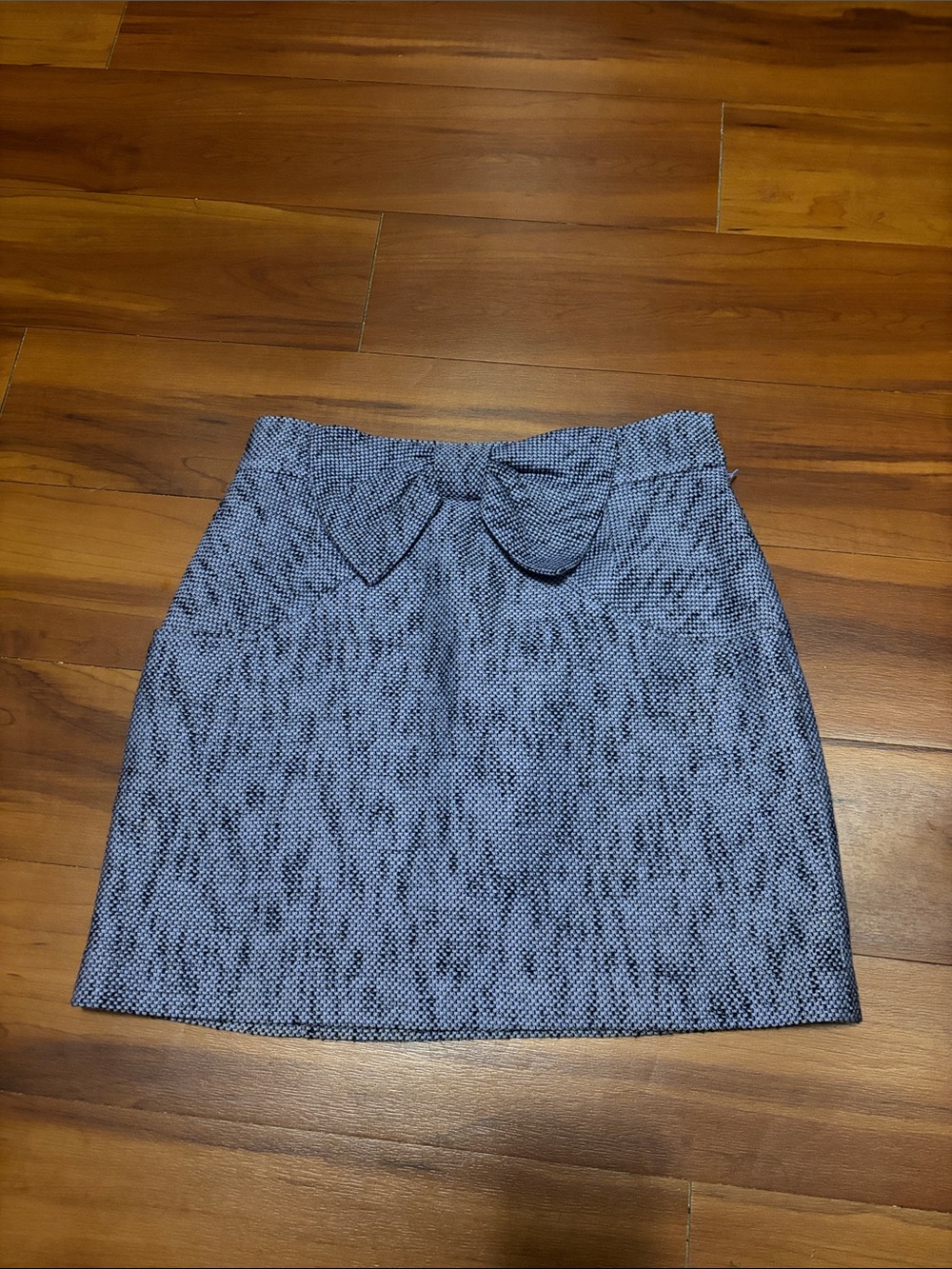 Tibi Blue Bow-Detail Mini Skirt Sz 12